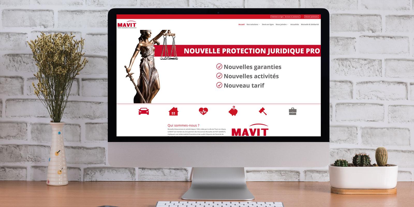 Création du site de MAVIT assurances par Cactus